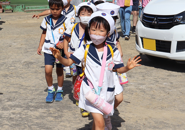 林間学校出発